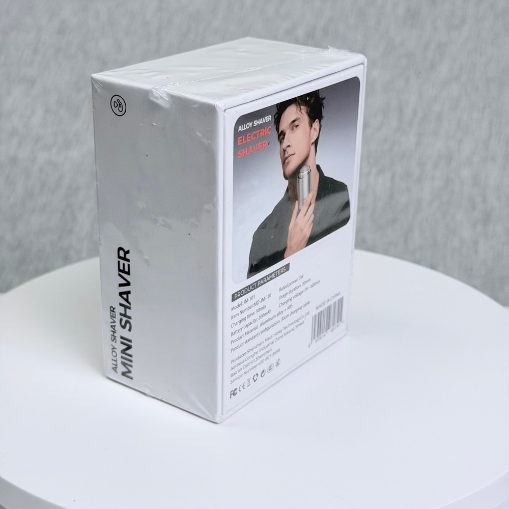 MDHL Alloy Shaver Electric Mini Shaver MD-JM-101 Portable Rotary Razor Silver - Picture 3 of 6